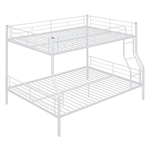 Full XL Over Queen Metal Bunk Bed, White