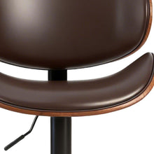 Load image into Gallery viewer, Fabric Faux Leather Aluminum Swivel Bar Chairs (Set of 2) (724337) - Black / Silver
