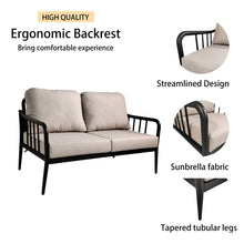 Load image into Gallery viewer, Outdoor Patio Modern Set With Removable Sunbrella Cushions And Table

