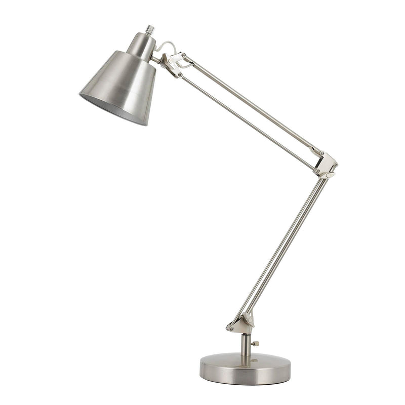 Metal Desk Table Lamp With Nickel Cone Shade - Nickel