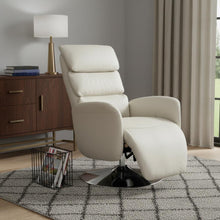 Load image into Gallery viewer, Tufted Genuine Leather Power Swivel Recliner (730551) - Sand
