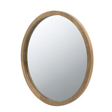 Load image into Gallery viewer, Circle Wall Mirror With Wooden Frame, Wall Mirror For Living Room
