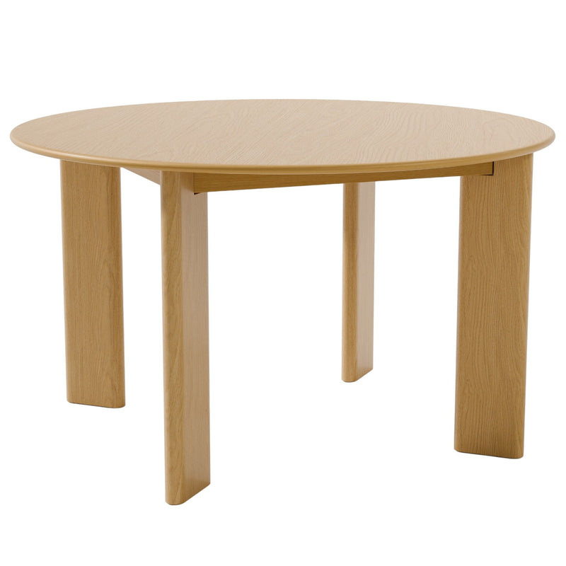 51" Solid Wood Round Top Dining Table - Beige