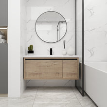 Load image into Gallery viewer, Floating Bathroom Vanity With Resin Sink And Soft Close Doors
