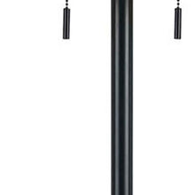 Load image into Gallery viewer, Two Light Traditional Shaped Floor Lamp With Brown Rectangular Shade - Bronze
