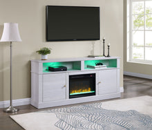 Load image into Gallery viewer, Terra - TV Stand Console With Fireplace - White Walnut
