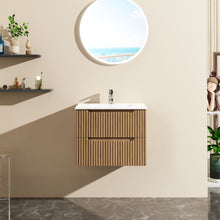 Load image into Gallery viewer, 24" Wall Mount Bathroom Vanity Cabinet Floating (Cabinet Only) - Walnut
