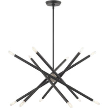 Load image into Gallery viewer, 25" Six Light Dimmable Chandelier With Shades - Gray
