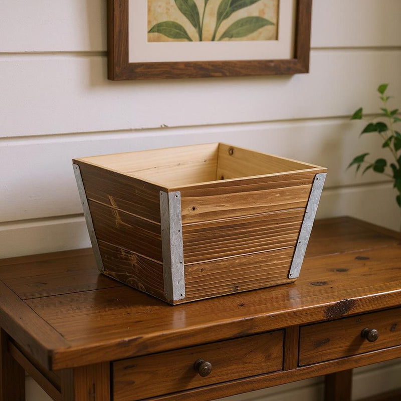 Square Planter Box (638090) - Brown