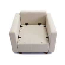 Load image into Gallery viewer, 3 Seat Module Sectional Sofa Couch With 1 Ottoman for living room,Seat Cushion and Back Cushion Non-Removable and Non-Washable,Cream
