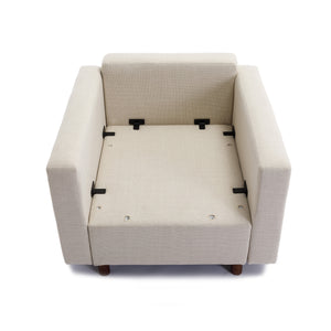 4 Seat Module Sectional Sofa Couch With 1 Ottoman for living room,Seat Cushion and Back Cushion Non-Removable and Non-Washable,Cream