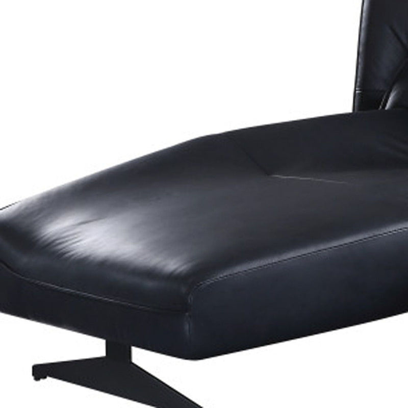 Top Grain Leather L Shaped Two Piece Sofa Chaise Sectional - Dark Gray