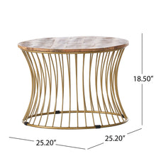 Load image into Gallery viewer, Ameliarae - Handcrafted Boho Mango Wood And Iron Coffee Table - Natural
