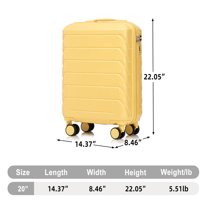 Hard Shell Travel Luggage With Scratch Resistant Surface