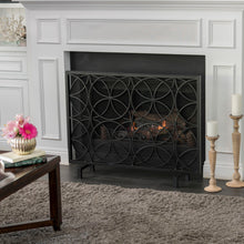 Load image into Gallery viewer, Thayer - Single Panel Iron Fireplace Screen With Geometric Design
