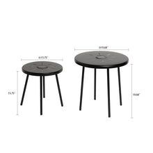Load image into Gallery viewer, Solar Powered Side Table With LED Light, Outdoor / Indoor - Black
