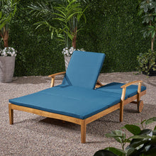 Load image into Gallery viewer, Etherealize - Outdoor Adjustable Double Chaise Lounge With Water Resistant Cushions
