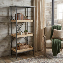 Load image into Gallery viewer, Three Tier Etagere Bookcase (738651) - Brown
