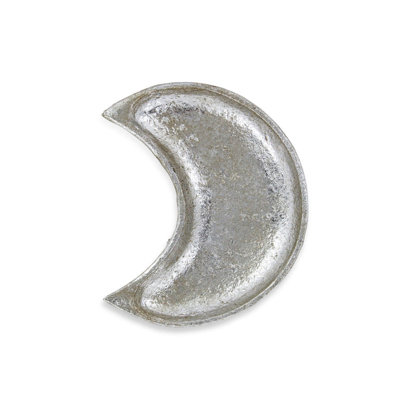 7" Crescent Cast Iron Vanity Tray - Silver