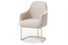 Load image into Gallery viewer, Modern Upholstered Fabric Dining Arm Chair - Gray
