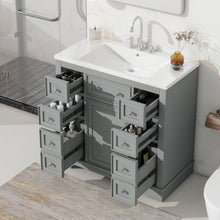 Load image into Gallery viewer, Modern Bathroom Vanity With Sink Combo, 6 Drawers And 1 Cabinet
