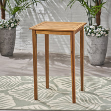 Load image into Gallery viewer, Outdoor Minimalist Acacia Wood Square Bar Table
