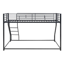 Load image into Gallery viewer, Metal Floor Bunk Bed, Twin XL over Queen, Black
