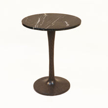 Load image into Gallery viewer, 19" Marble Round End Table - Black
