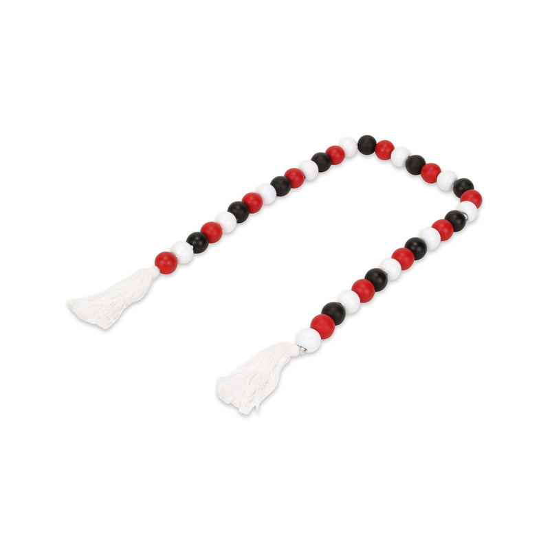 Hand Painted Decorative Tassel - Black / Red / White