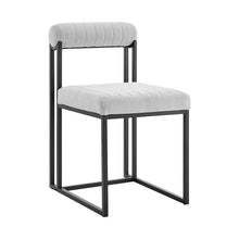 Load image into Gallery viewer, Upholstered Polyester Open Back Dining Side Chairs (Set of 2) - Pearl Silver
