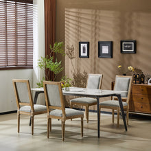 Load image into Gallery viewer, French Country Style Dining Chair With Upholstered Seating And Fluted Legs
