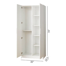 Load image into Gallery viewer, Viviane - Closet With Hanging Bars And 5 Shelves - White
