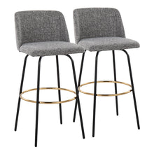 Load image into Gallery viewer, Toriano - Contemporary Fixed Height, Barstool With Swivel &amp; Round Footrest (Set of 2)
