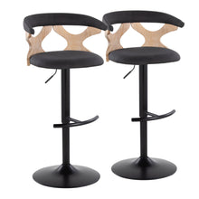 Load image into Gallery viewer, Gardenia - Contemporary Adjustable Barstool &amp; Swivel With Rounded T Footrest (Set of 2)
