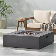 Load image into Gallery viewer, Modern 50,000 Btu Square Fire Table With Propane Tank
