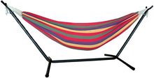 Load image into Gallery viewer, Stripe Double Classic Two Person Hammock With Stand - Tropical
