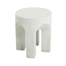 Load image into Gallery viewer, Outdoor Round Top Side Table / End Table, Living Room Accent Table - Antique White
