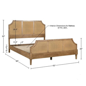 Lily Pond - Queen Platform Bed Toasted - Natural