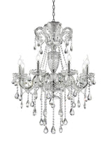 Load image into Gallery viewer, Candle Style Empire Transparent Glass Led Ceiling Light - Nickel / Ivory / Clear
