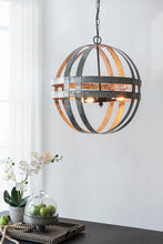 Load image into Gallery viewer, 4 Light Galvanized Chandelier, Hanging Light Fixture With Adjustable Chain For Kitchen, Bulb Not Included - Gray
