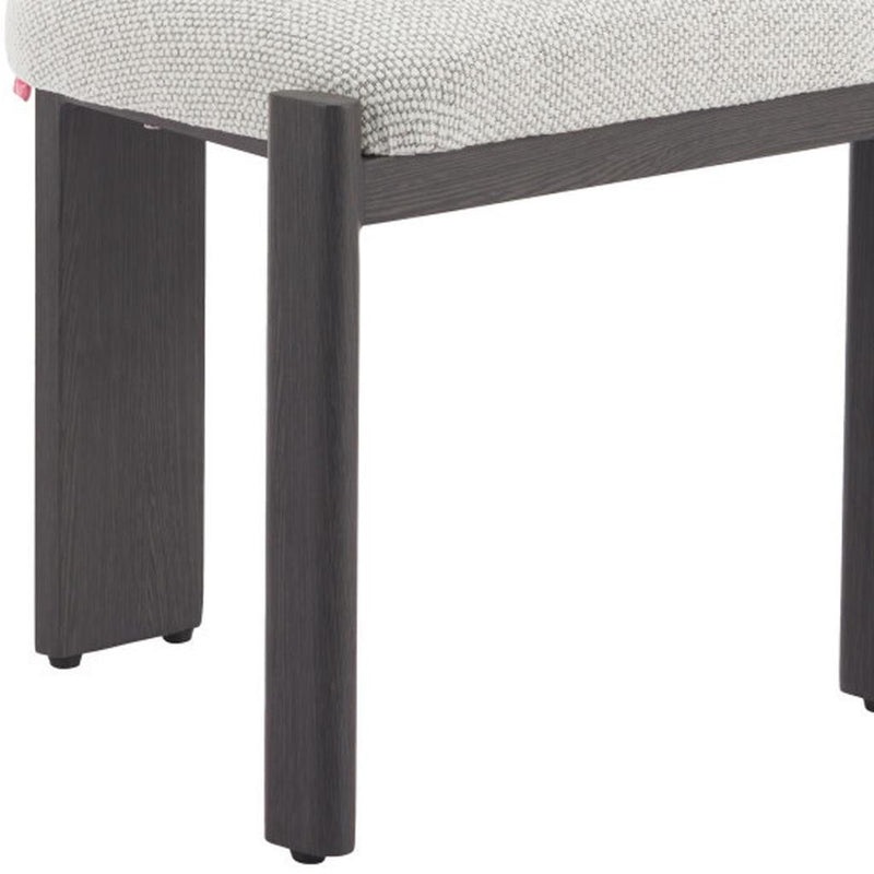 Olefin Aluminum Open Back Dining Side Chair - Beige / Black