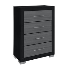Load image into Gallery viewer, 31" Wood Four Drawer Dresser - Black And Gray
