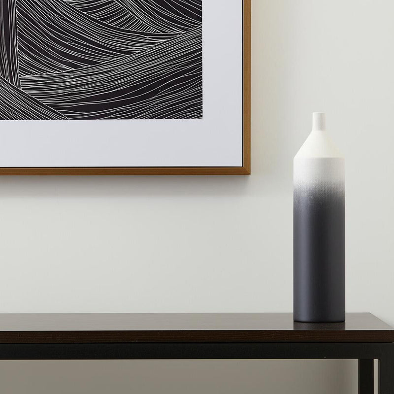Ombre Table Vase (608330) - Black / White