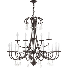 Load image into Gallery viewer, 34" Multi Light Dimmable Chandelier With Shades - Bronze
