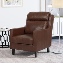 Load image into Gallery viewer, Contemporary Club Chair With Upholstered Fabric And Rubberwood Legs
