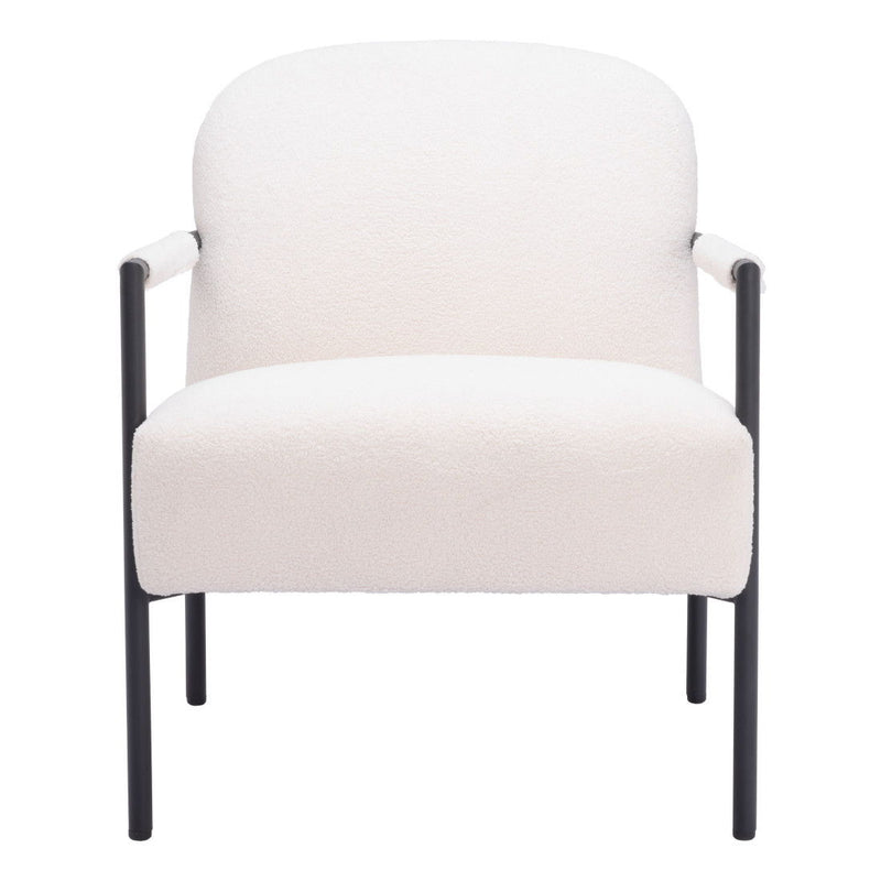 Sherpa Arm Chair - Ivory And Black
