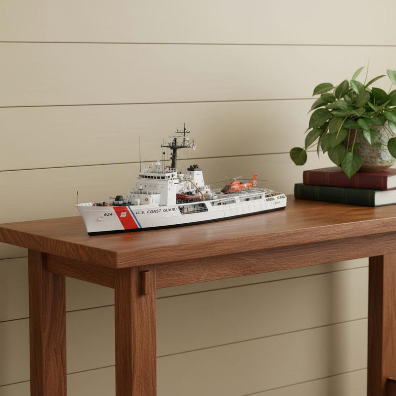 Hand Painted Model Boat (624406) - White