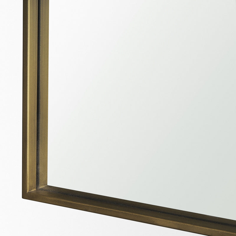 Metal Framed Accent Mirror - Clear / Gold