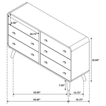 Load image into Gallery viewer, Winston - 6 Drawer Bedroom Dresser
