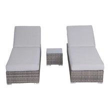 Load image into Gallery viewer, 3 Piece Chaise Lounge Set With Adjustable Reclining - Gray Mix
